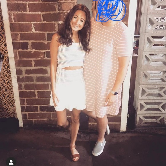 White and rainbow stitched matching set - Picture 6 of 6